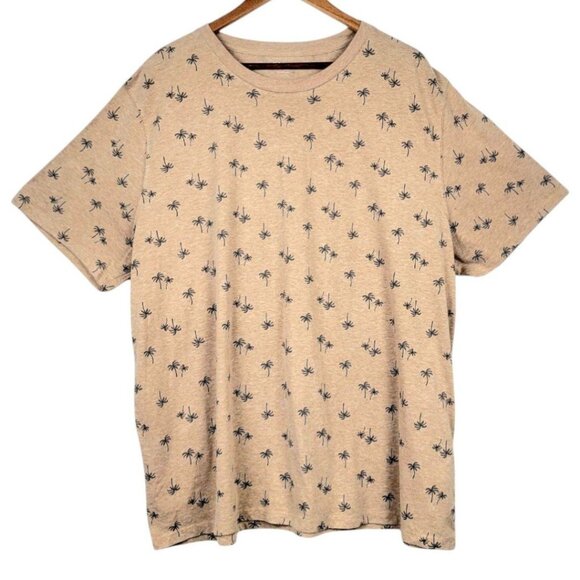 Men's XXL Old Navy Soft-Washed T-Shirt -Trendy Brown Hawaiian Palm Tree Design - Picture 4 of 12